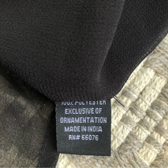 Raviya black sheer swim cover with gold beading detail size large - Picture 6 of 9